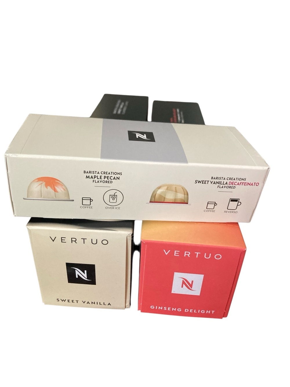Nespresso vertuo sweet vanilla and ginseng delight capsules coffee